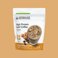 High Protein Iced Coffee: Caramel Macchiato